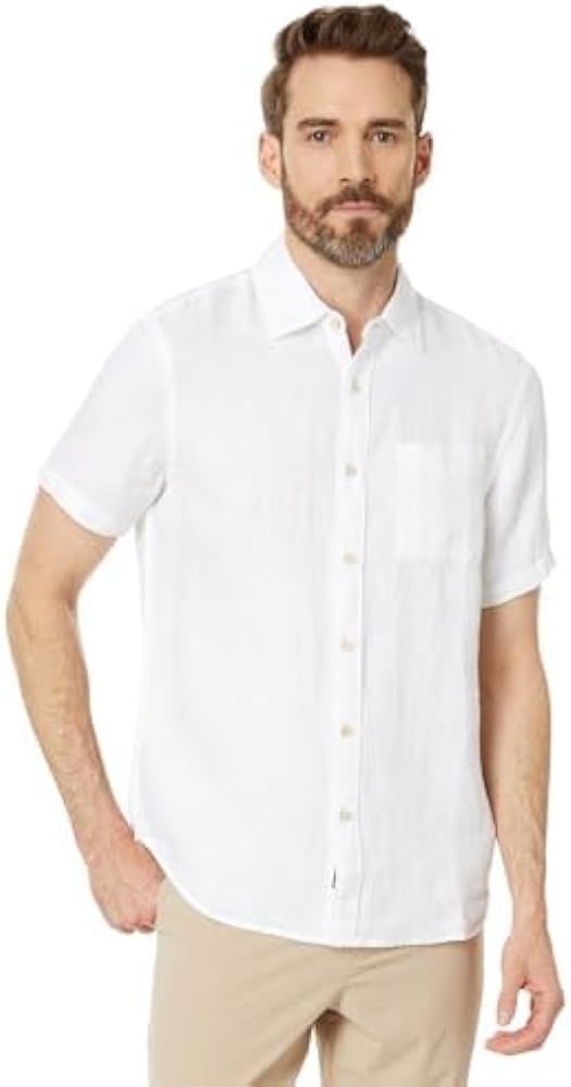 Faherty Men's Palma Linen Short Sleeve Shirt | Amazon (US)