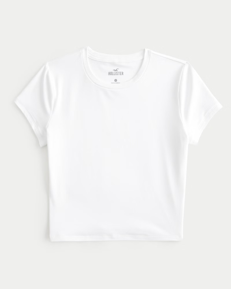 Women's Soft Stretch Seamless Fabric Crew Baby Tee from Hollister | Hollister (US)