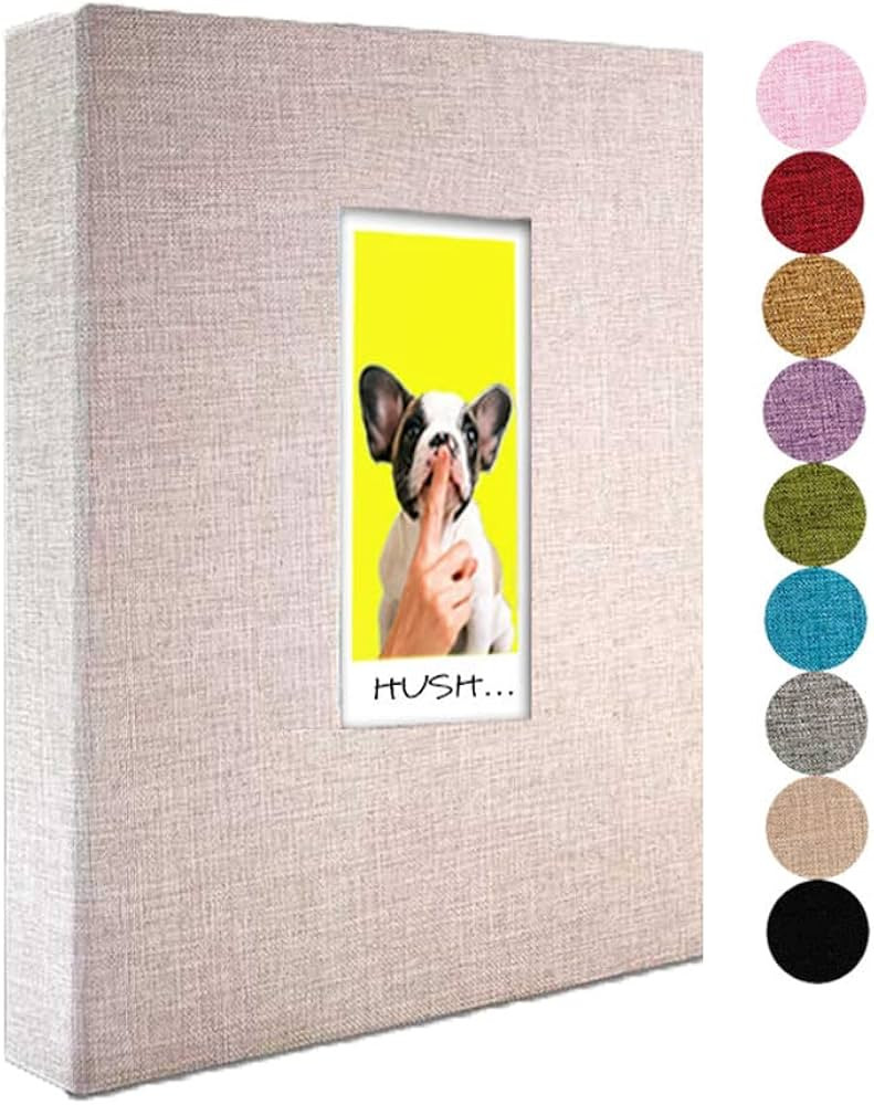 Mini Photo Album 208 Vertical Photos - Linen Cover, Front Window, 2x3 Photo Album Compatible with... | Amazon (US)