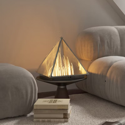 Artloge Triangular Pyramid Table Lamp with Frosted Glass Lampshade Bedside Desk Lamp | Target