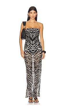 Auteur Studio Raya Dress With Bodysuit in Zebra Print from Revolve.com | Revolve Clothing (Global)