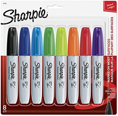 Sharpie Permanent Markers | Chisel Tip Markers, Assorted Colors | Amazon (US)