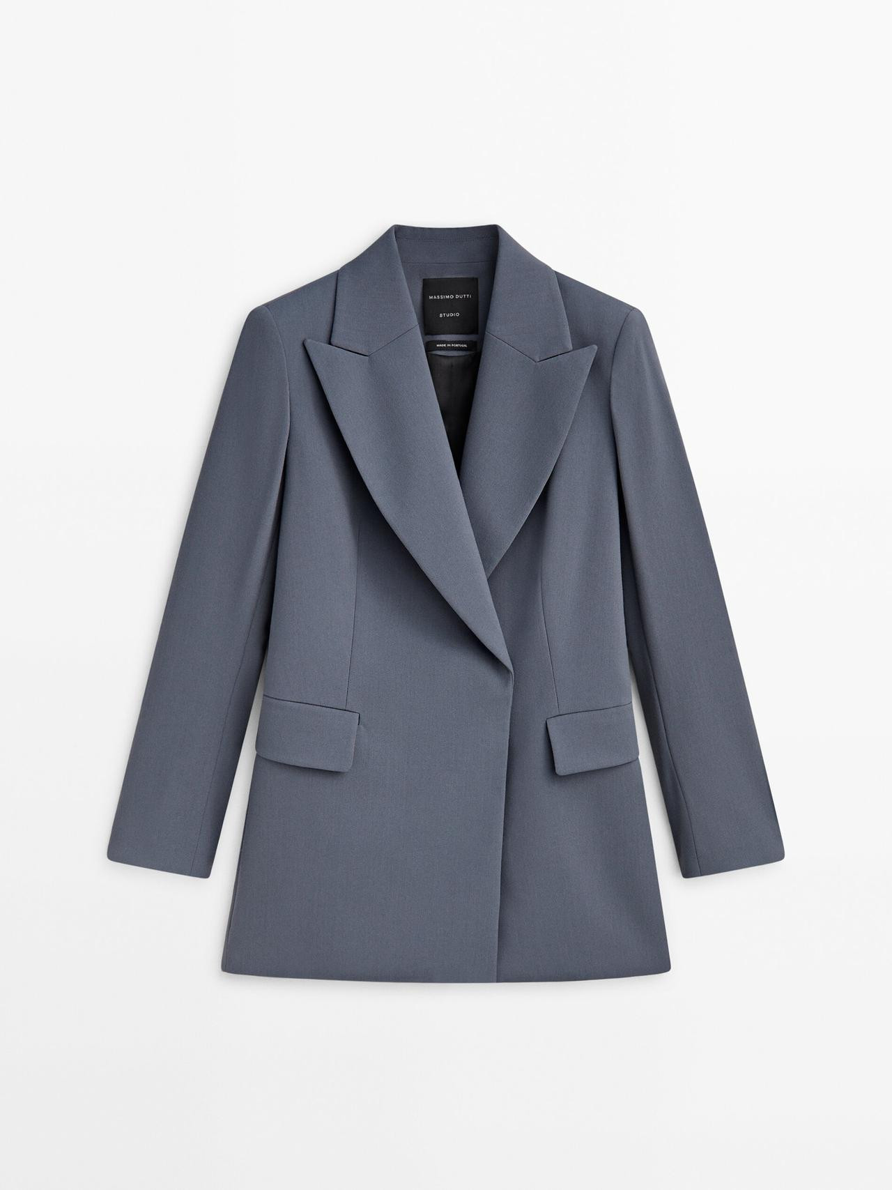 Surplice blazer with one button - Studio | Massimo Dutti UK