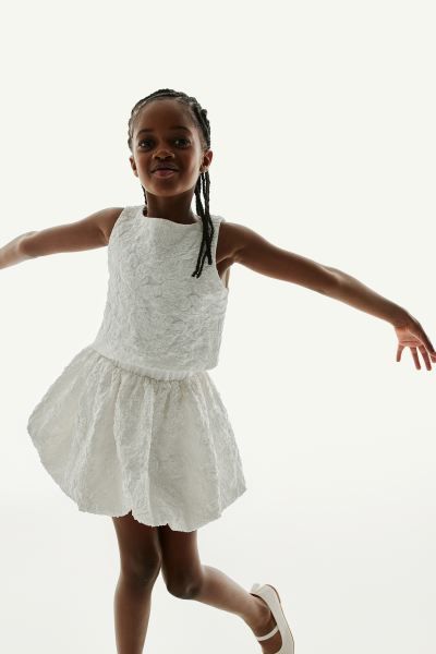 Bubble-hem Skirt - White - Kids | H&M US | H&M (US + CA)
