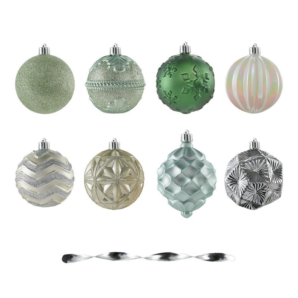 Home Accents Holiday 80 mm Shatterproof Ornament Powder Creek (60-Count)-HD19-80-60PC - The Home ... | The Home Depot
