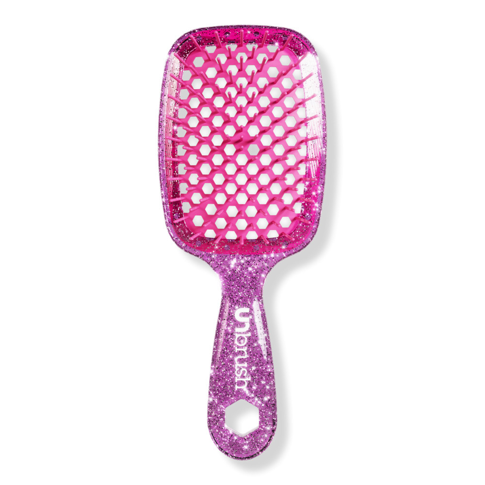 UNbrush Detangling Hair Brush - All Hair Types - Glitter Rose Quartz | Ulta
