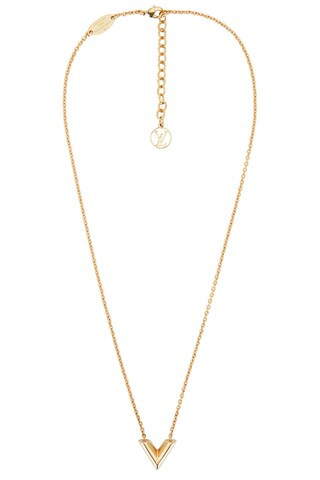 Louis Vuitton Essential V Necklace in Metallic Gold | FWRD 