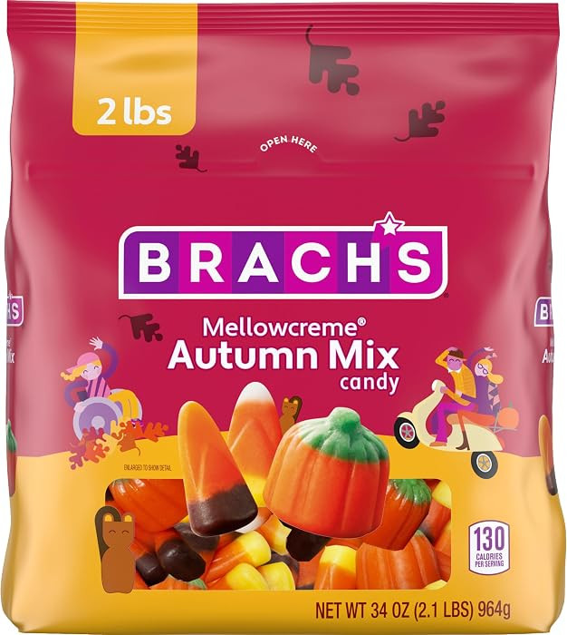 Brach's Mellowcreme Autumn Mix, Halloween Candy, Fall Treats, 2 lb Bag | Amazon (US)
