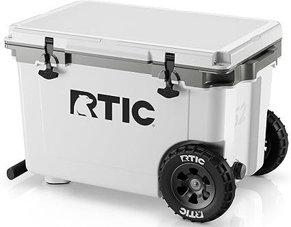 RTIC 52 Quart Ultra-Light Wheeled Hard Cooler Insulated Portable Ice Chest Box for Beach, Drink, ... | Amazon (US)