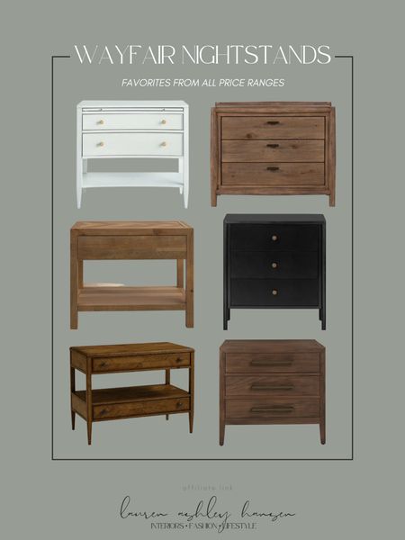 Wayfair nightstands! How beautiful are these night stand options. They range in price point but I love finish, style and detail of all of them. So beautiful! 

#LTKhome #LTKstyletip