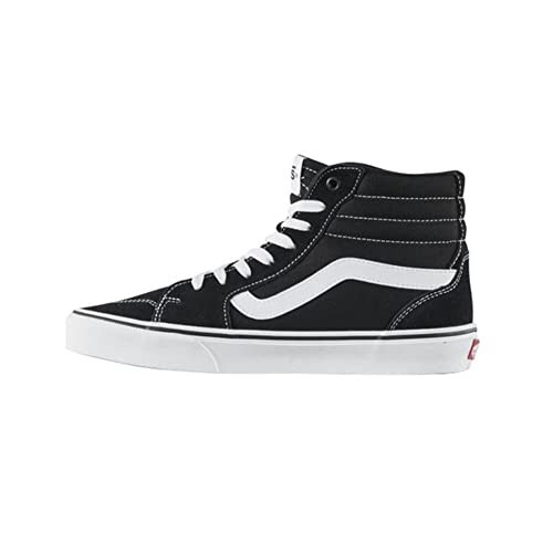 Vans Men's Hi-Top Trainers Sneaker, Suede Canvas Black White, 13 | Amazon (US)