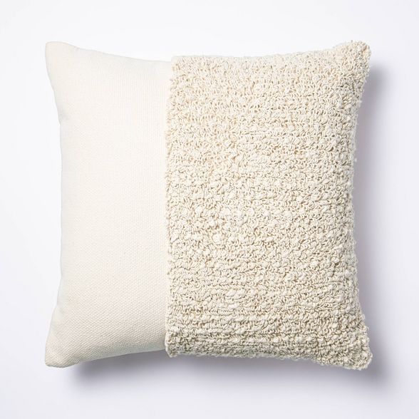 Tufted Square Throw Pillow Taupe - Threshold&#8482; designed with Studio McGee | Target