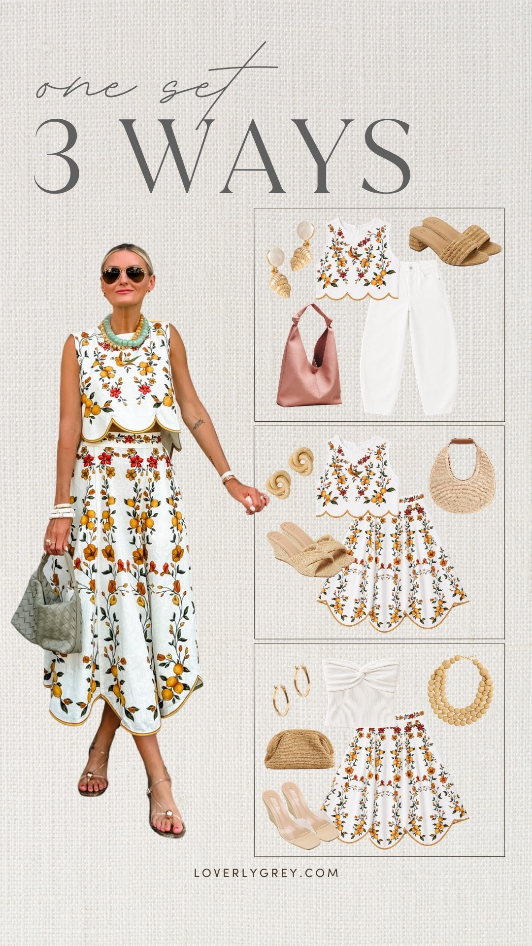 The print on this set is so stunning & perfect for summer styling! I love the scalloped details! So many ways to wear! Wearing XS in the top & S in the skirt.

Loverly Grey, Farm Rio, matching set, summer fashion, summer outfit ideas 

 #LTKootd #LTKSeasonal