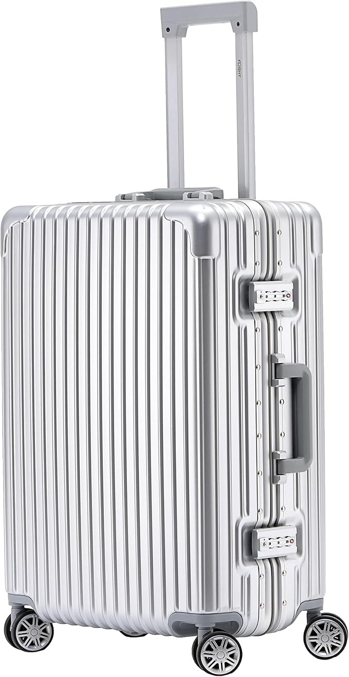 Flight Knight Premium Travel Suitcase - 8 Spinner Wheels - Built-in TSA Lock Lightweight Aluminiu... | Amazon (UK)
