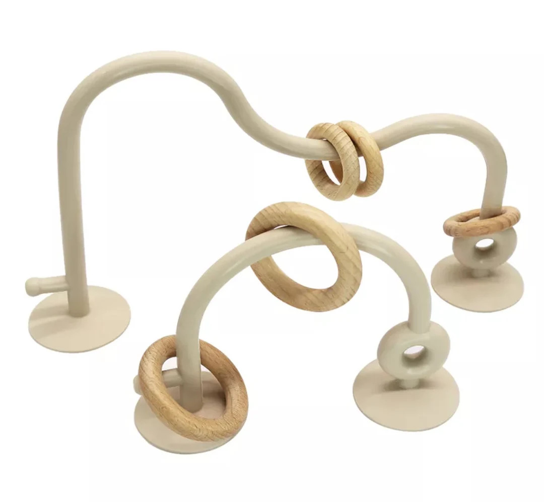 Montessori Wood Ringed Baby Silicone Suction Sensory Toy 0-6 Months 6-12 Months Toddlers | Etsy (US)