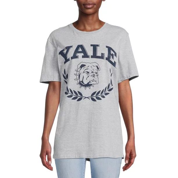 Yale Women's Junior Short Sleeve Graphic Tee - Walmart.com | Walmart (US)