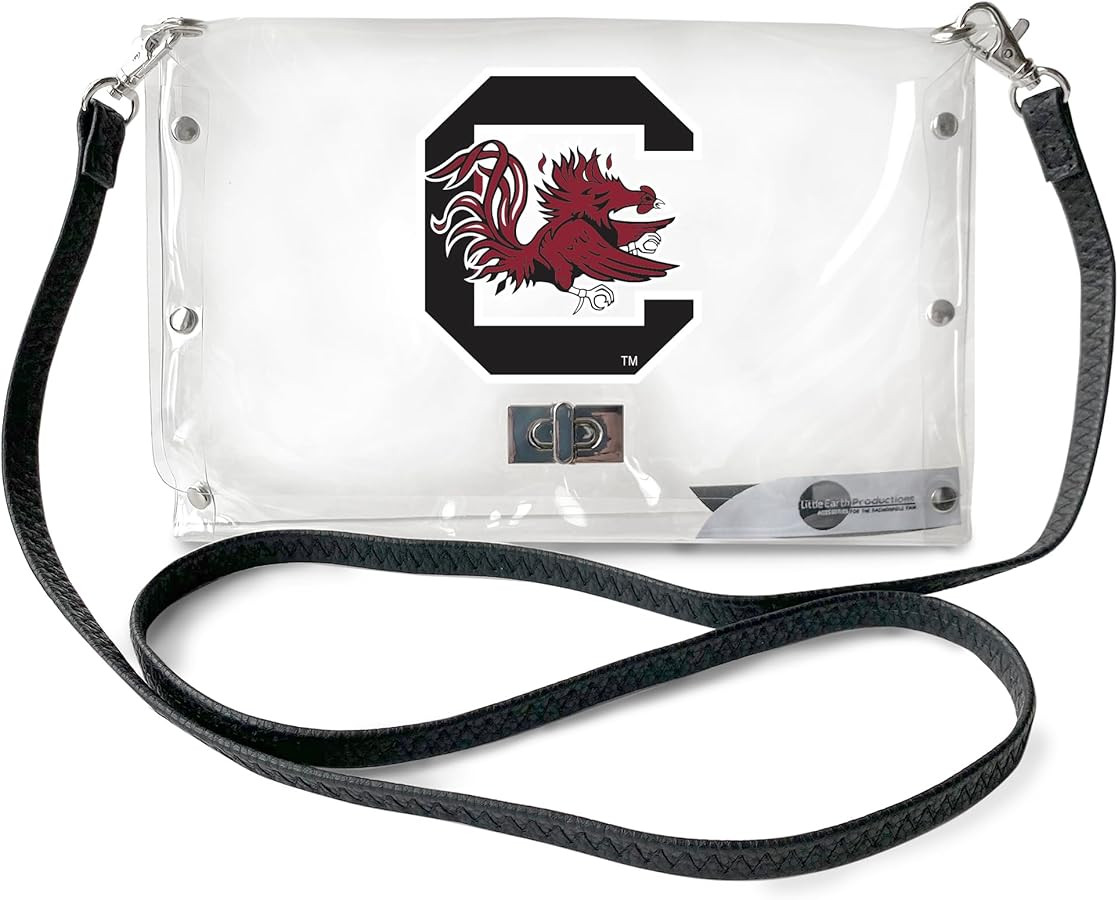 Littlearth NCAA Clear Envelope Purse with Black Fashion Strap | Amazon (US)