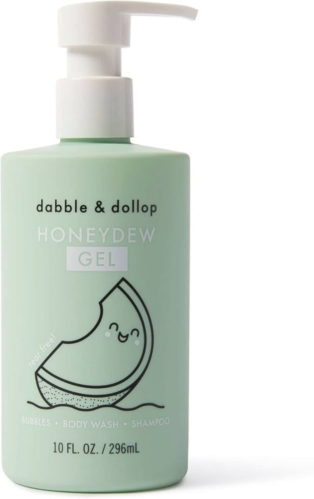 Dabble & Dollop Honeydew Gel - 3-in-1 Natural Bubble Bath, Body Wash & Shampoo for Kids, 100% USA... | Amazon (US)