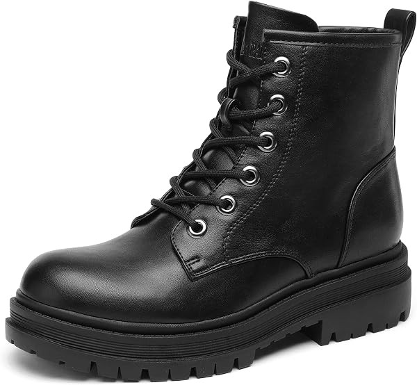 DREAM PAIRS Women's Combat Boots Lace-up Ankle Boots | Amazon (US)