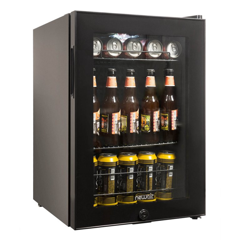 NewAir AB-850B Beverage Cooler and Refrigerator, Small Mini Fridge with Glass Door, Black | Walmart (US)
