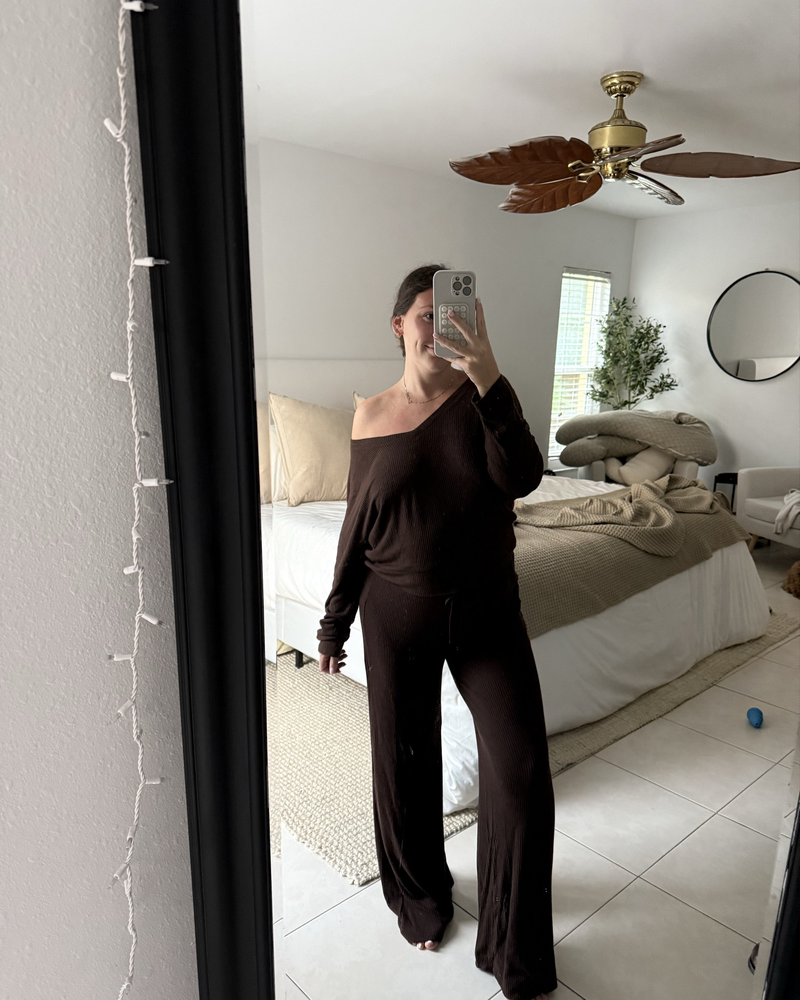 bought for postpartum & fits my 30 week old bump as well! 
Top: medium 
Bottoms: Small

#LTKBump #LTKSeasonal #LTKFindsUnder50