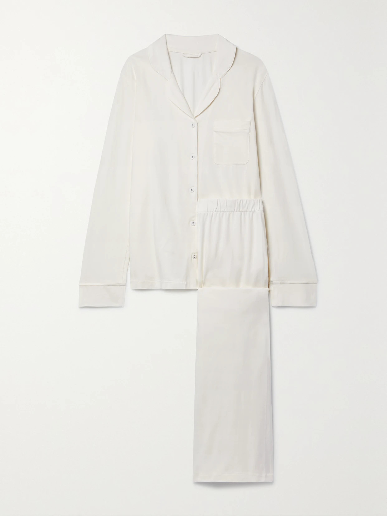 Skims - Stretch-cotton Jersey Pajama Set - Marble | NET-A-PORTER (US)