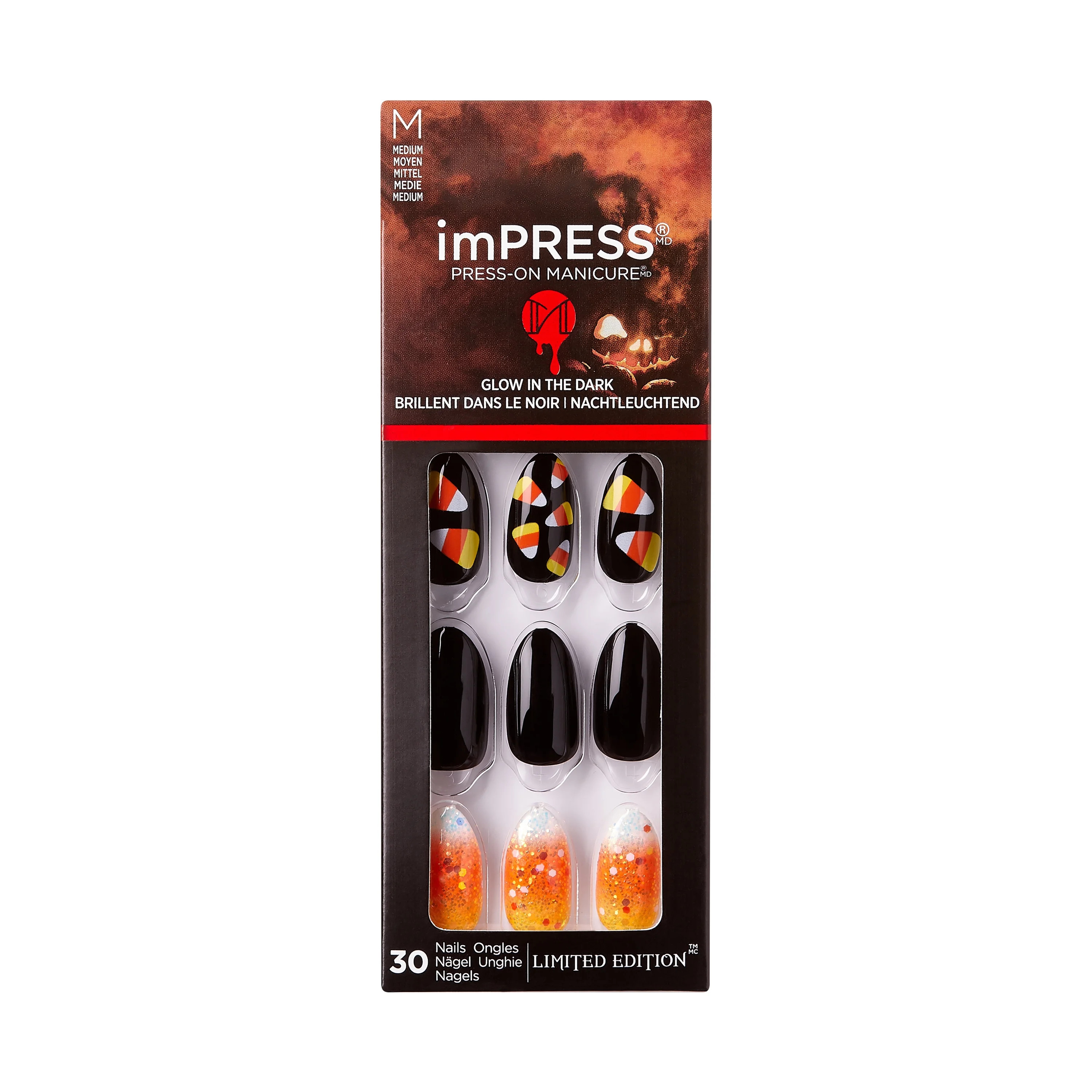 imPRESS Halloween Press-on Manicure, ‘Howl you doing’, 30 Count | Walmart (US)