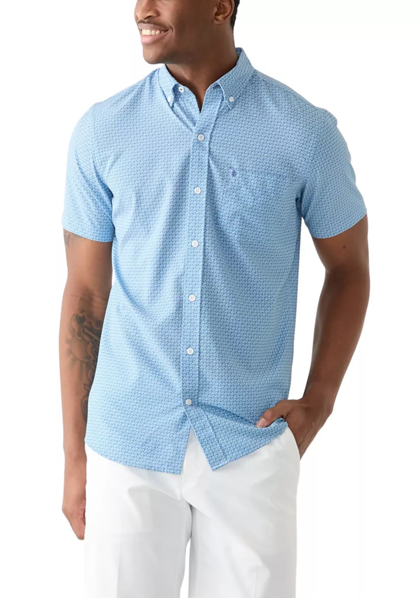 Short Sleeve Printed Button Up Shirt | Belk