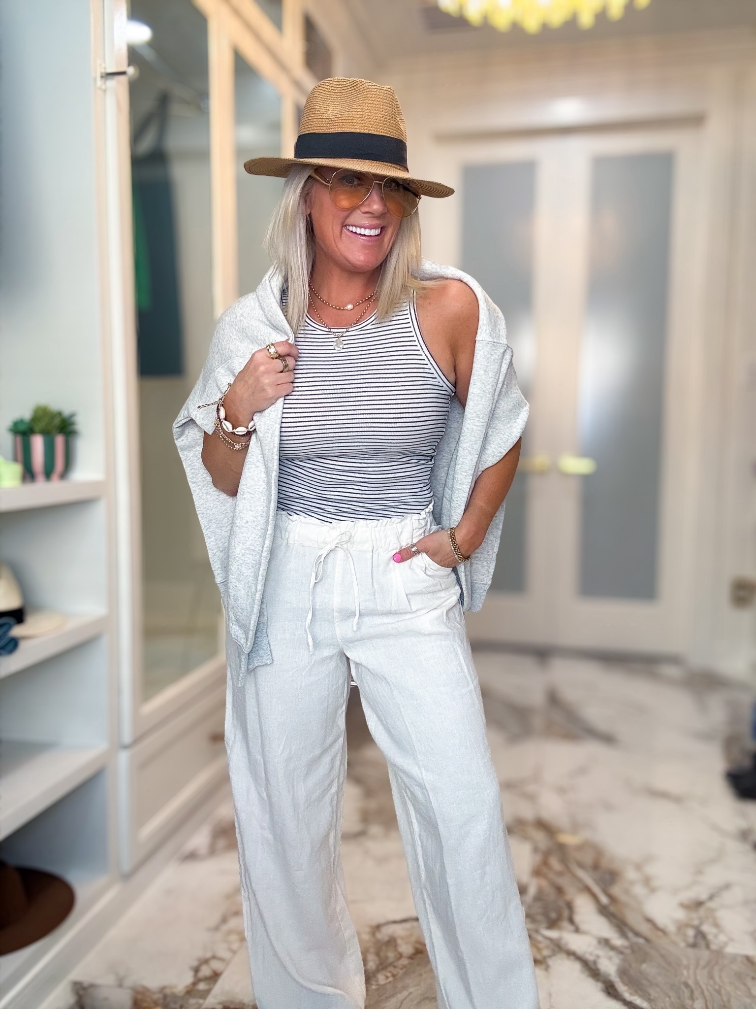 Casual chic summer outfit on a budget 