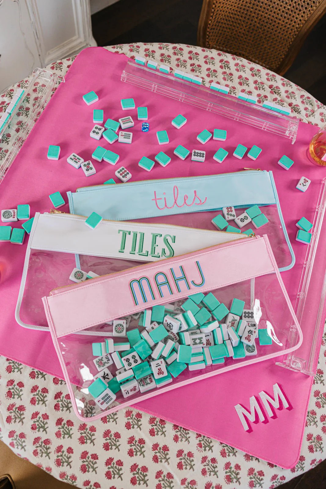 Flat Clear Pouch | Sprinkled With Pink