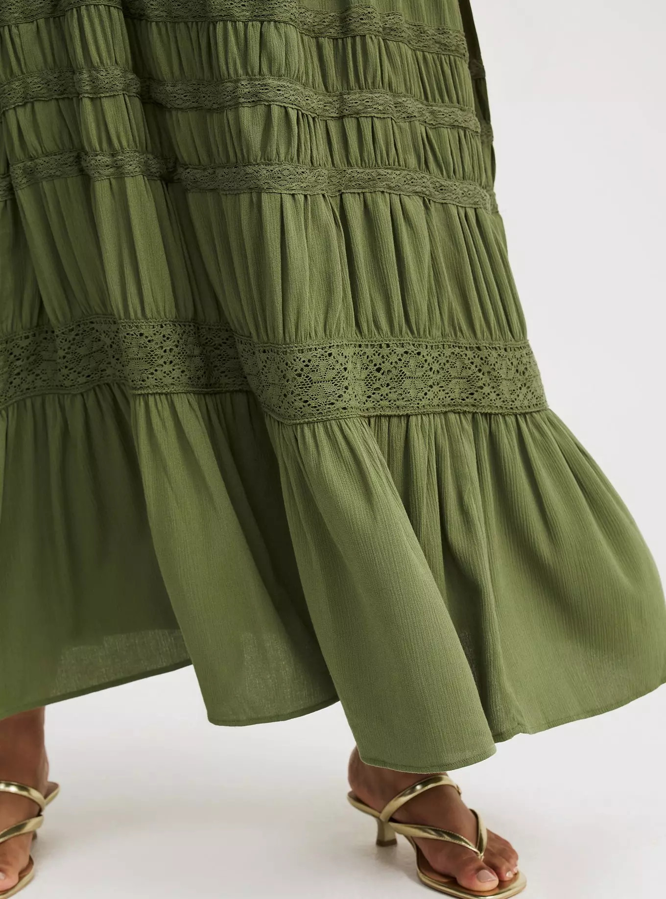 Square Neck Lace Inset Maxi Dress | Torrid (US & Canada)