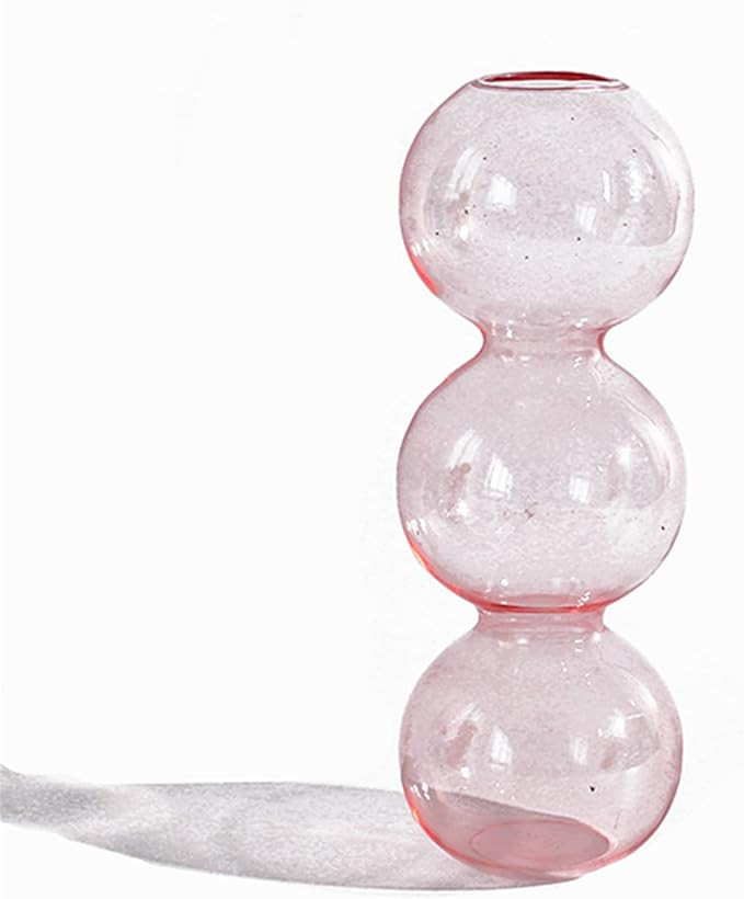 JSPYFITS Hydroponic Flower Vase, Three Balls 6.5” Tall Transparent Plant Glass Pots, Suitable W... | Amazon (US)