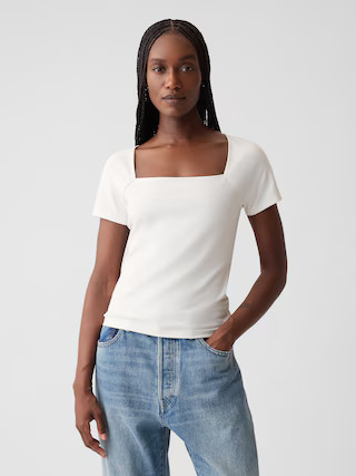Compact Jersey Square-Neck Shirt | Gap (US)