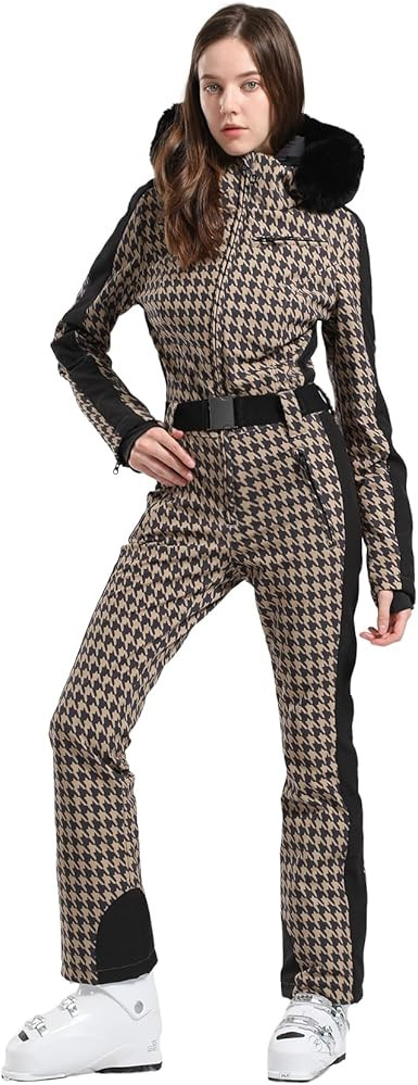 IMPHUT Women's One Piece Ski Suits Slim Waterproof Jumpsuits Windproof Snowsuit Insulated Ski Jum... | Amazon (US)