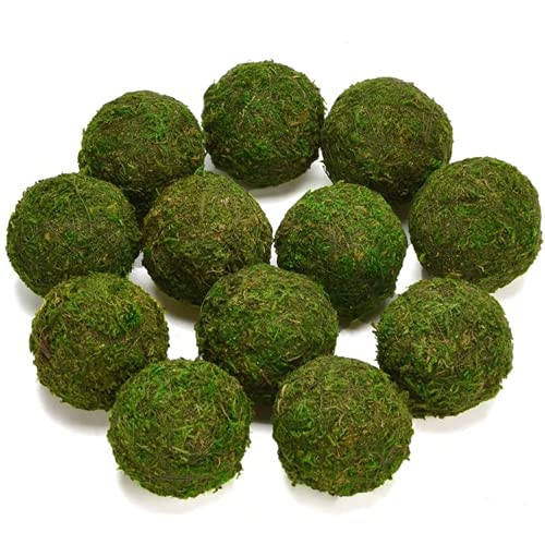 Byher Natural Green Moss Decorative Ball,Handmade (3.5"-Set of 6) | Amazon (US)