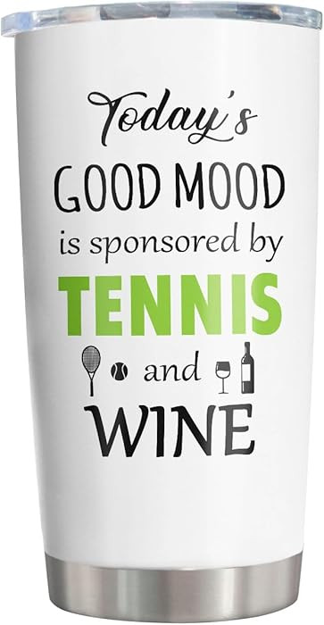 Tennis Gifts for Men & Women - Tennis Accessories & Decorations - Themed Tumbler 20OZ | Amazon (US)