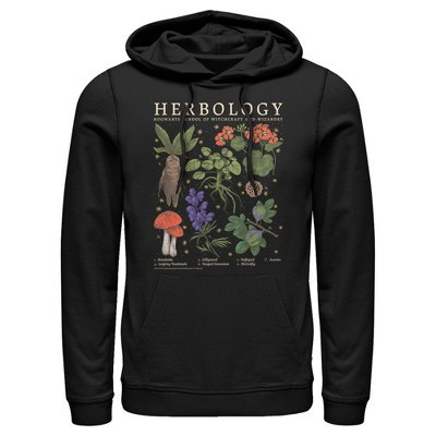 Men's Harry Potter Hogwarts Herbology  Pull Over Hoodie - Black - Medium | Target