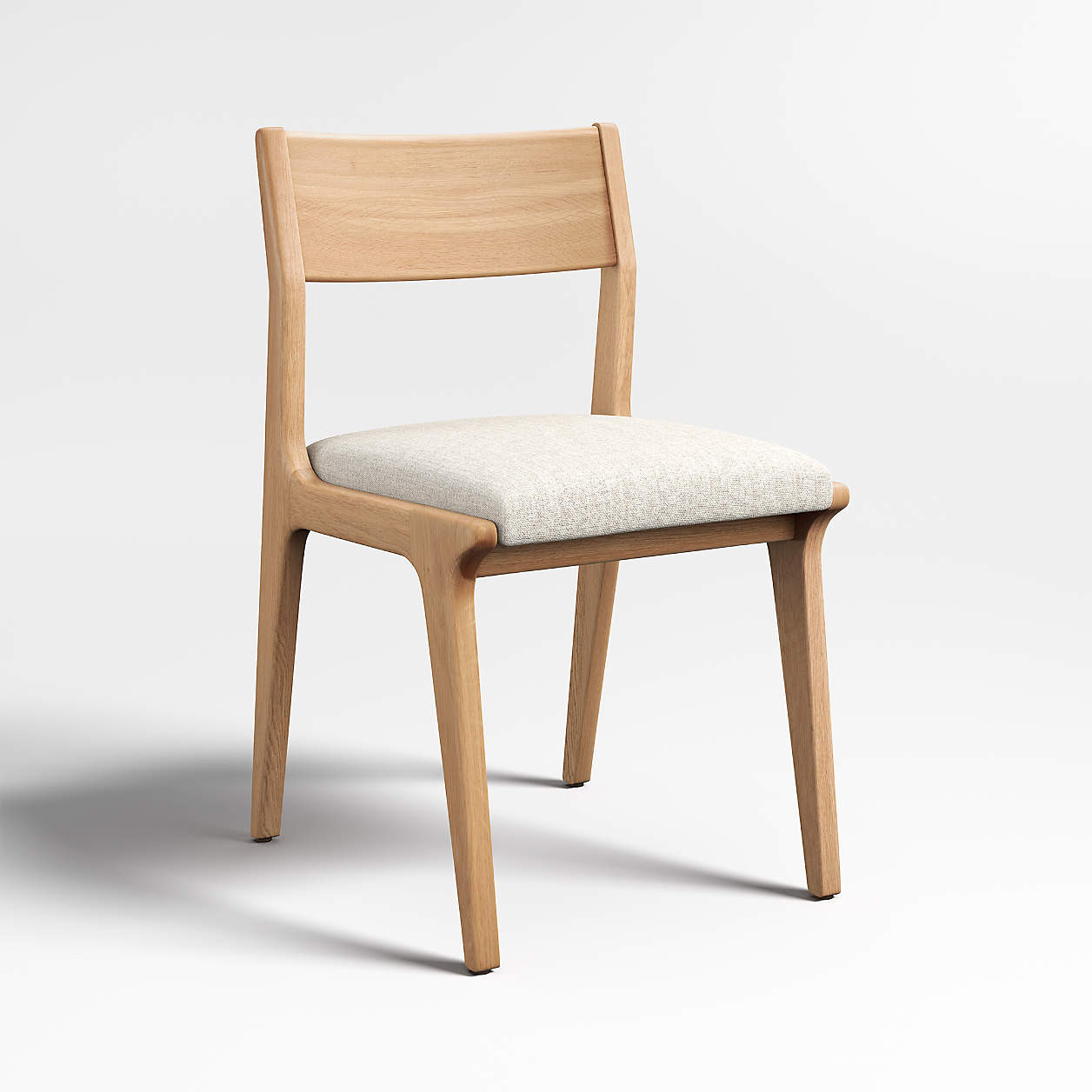 Lakin White Oak Wood Dining Chair + Reviews | Crate & Barrel | Crate & Barrel