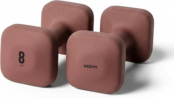 WeGym SafeGrip Square Dumbbells with Anti Slip Handles, Aesthetic Free Weights for Home Workouts,... | Amazon (US)