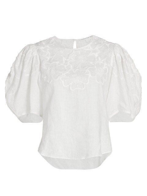 Kamryn Floral Embroidered Top | Saks Fifth Avenue