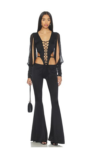 AMOR MIA Huntress Jumpsuit in Black. - size M | Revolve Clothing (Global)