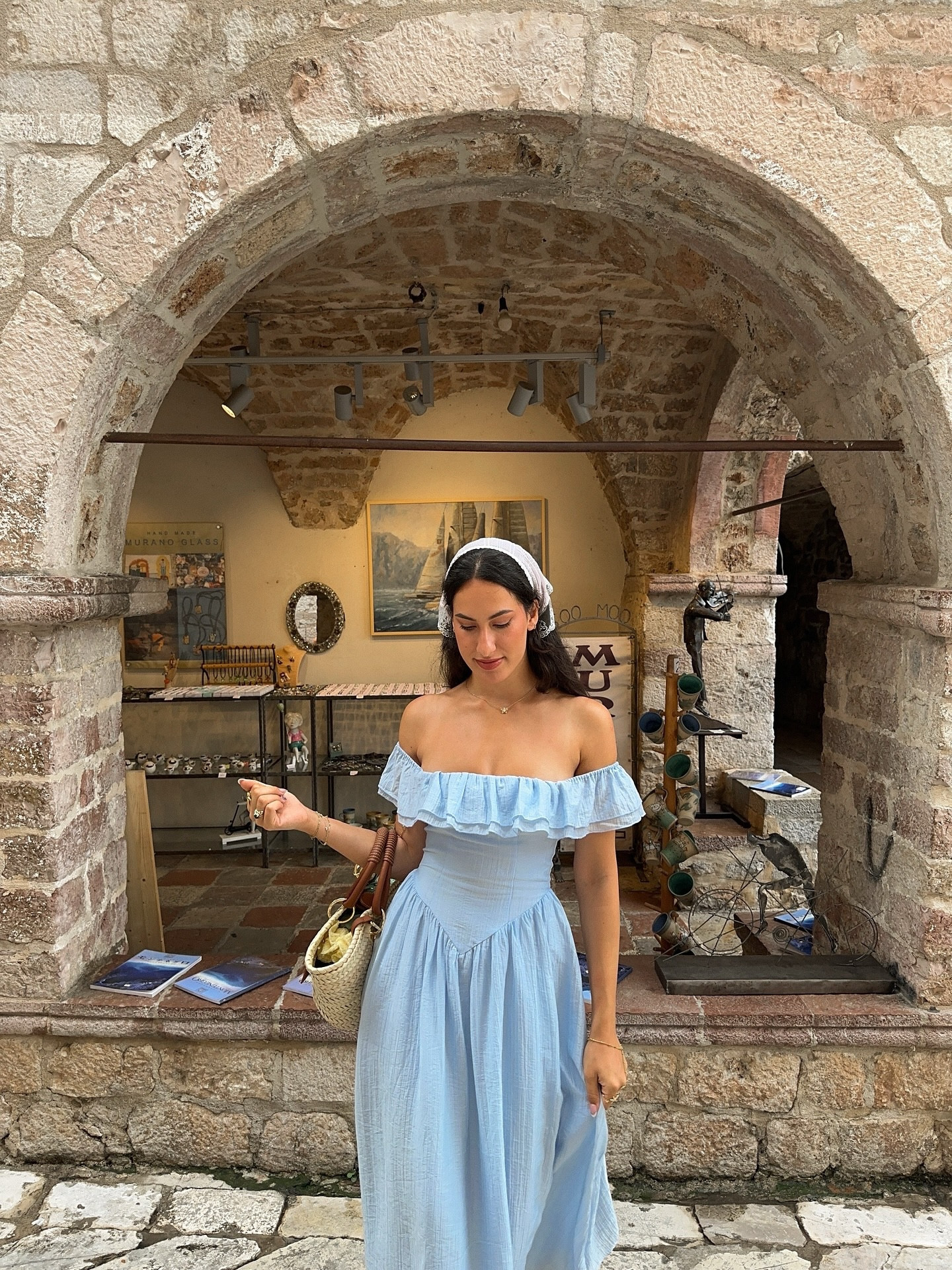 felt like Cinderella in this dress 🩵

spent the day in beautiful Kotor with @virginvoyages pr trip