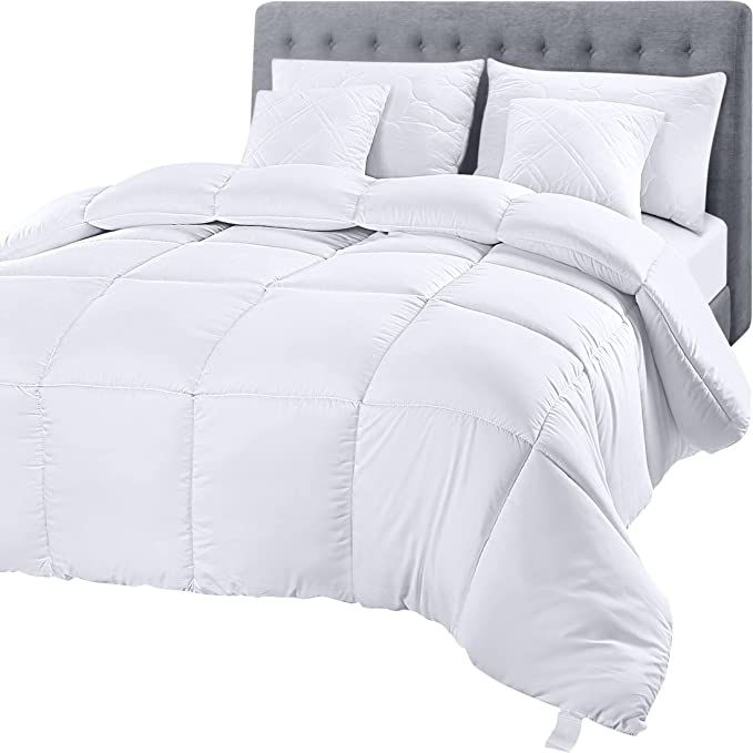 Amazon.com: Utopia Bedding Comforter Duvet Insert - Quilted Comforter with Corner Tabs - Box Stit... | Amazon (US)