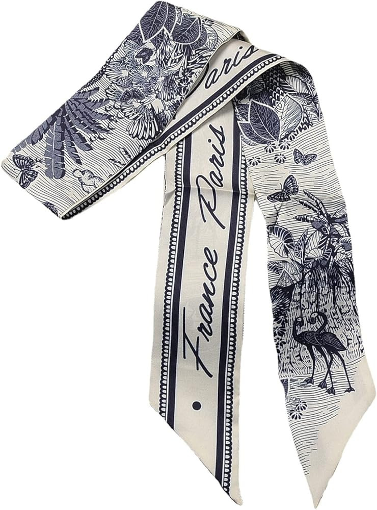 NCDUANSAN Mulberry Silk Scarf Handle Decoration 100% Silk Scarf Versatile Women's Mockingbird Sil... | Amazon (US)