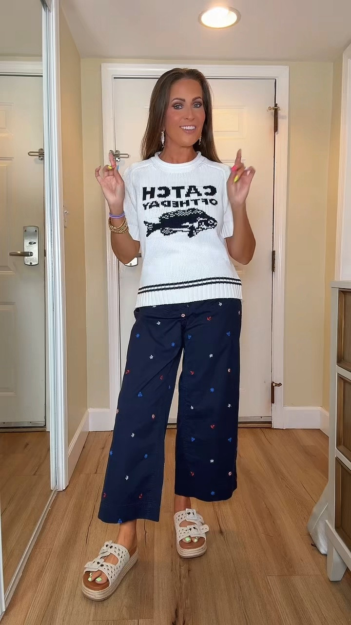 This sweater went viral and sold out a few times. It comes in a few other designs. It looks so good with these nautical pants, too! Perfect for vacation! 

Vacation outfit, beach outfit, beach vacation, Walmart fashion, Walmart style, Walmart finds, summer outfits, summer fashion @stevemadden-us @walmart

#LTKootd #LTKSeasonal