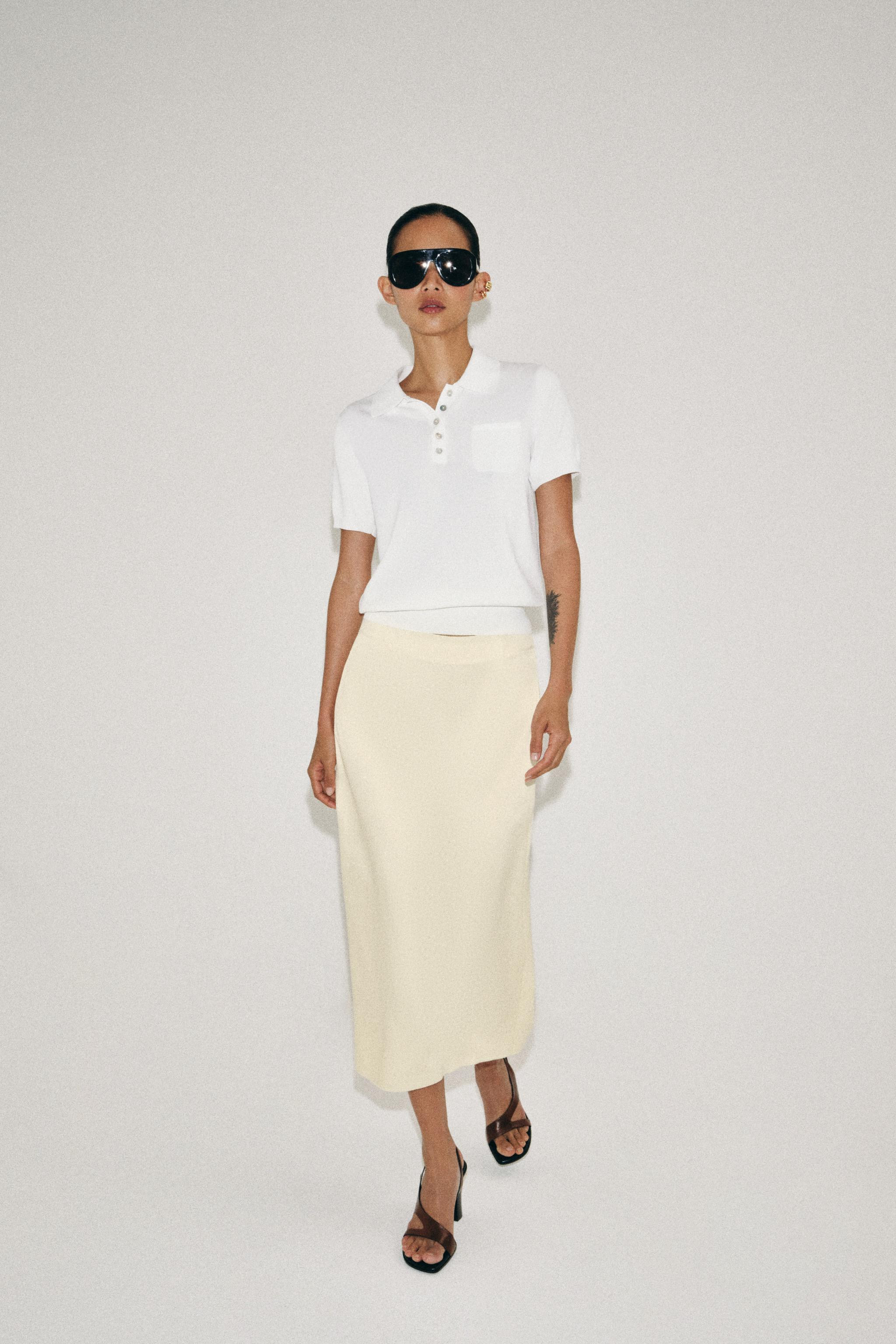 ZW COLLECTION STRAIGHT MIDI SKIRT | Zara UK