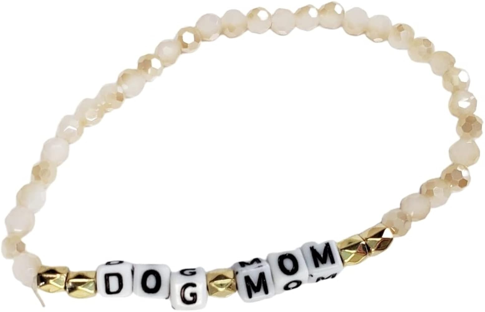 Dog Mom Jewelry, Dog Mom Bracelet Beaded Stretch Bracelet, Gifts for Pet Lovers | Amazon (US)