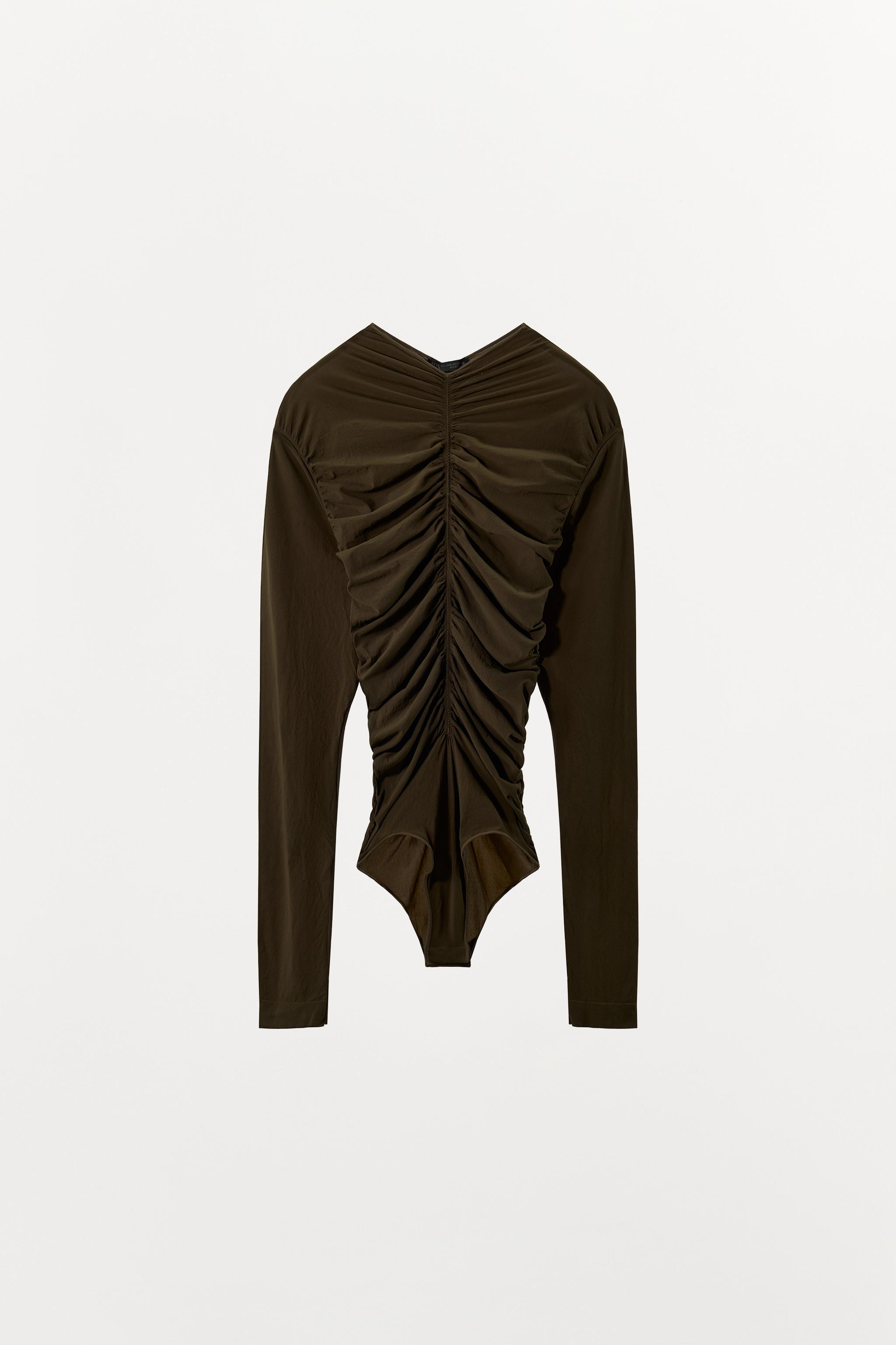 GATHERED TIGHTS-STYLE BODYSUIT | Zara UK