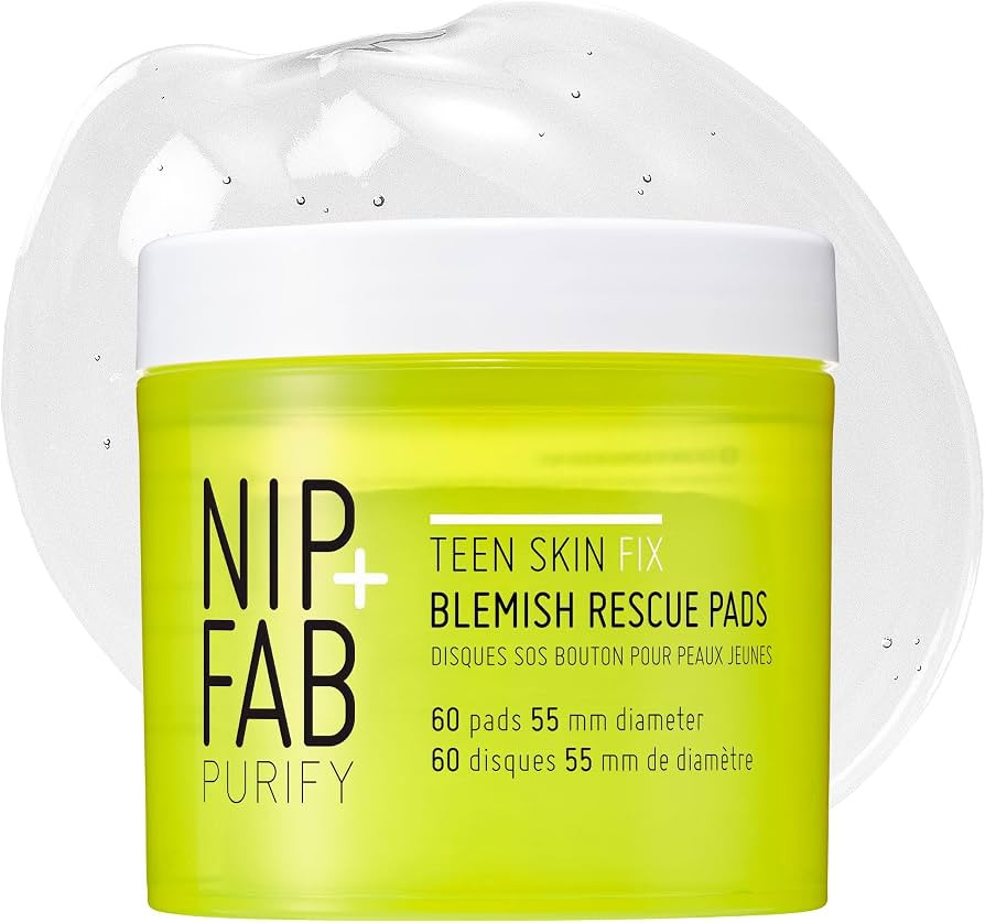 Nip + Fab Teen Skin Fix Zero Breakout Rescue Face Pads with Salicylic Acid, Witch Hazel and Antio... | Amazon (UK)