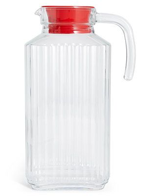 Martha Stewart Collection Glass Pitcher with Red Lid, Created for Macy's  & Reviews - Kitchen Gad... | Macys (US)